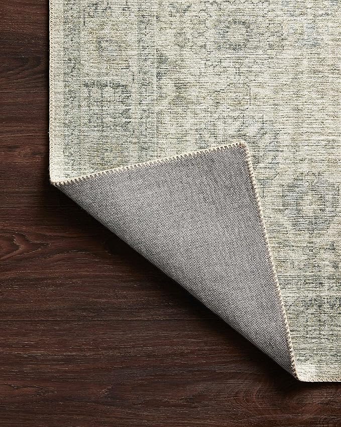 Loloi Skye Collection 2'-3" x 3'-9" Accent Rug in Natural / Sage - Soft Thick Area Rug, Vintage Inspired Distressed Area Rug, Non-Shedding Rug for Living Room, Bedroom, Dining Area