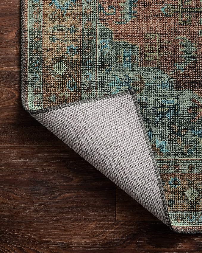 Loloi Skye Collection SKY-07 Terracotta/Sky 2'-0" x 5'-0" Accent Rug