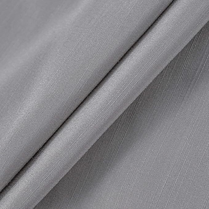 Biscaynebay Wrap Around Bed Skirts with Split Corners for Queen Beds 12" Drop, Silver Grey Adjustable Elastic Dust Ruffles Easy Fit Wrinkle & Fade Resistant Silky Luxurious Fabric Machine Washable