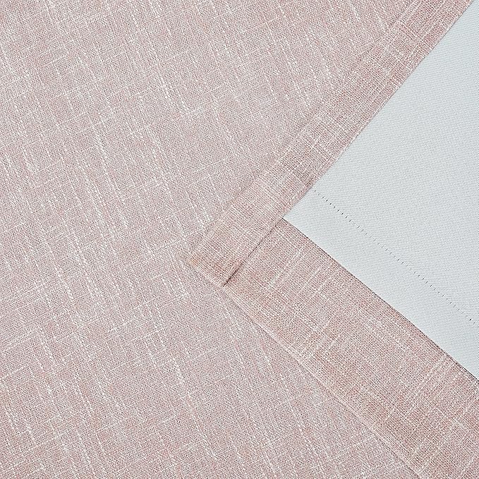 Vision Home Pink Full Blackout Curtains for Bedroom Living Room Darkening Window Treatment Panels Thermal Insulated Rod Pocket Back Tab Modern Soundproof Pink Drapes 2 Panels 50" Wx108 L