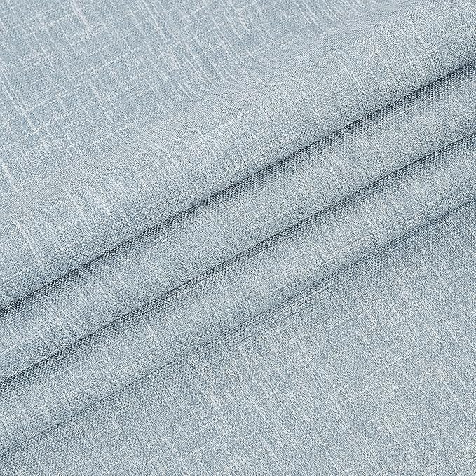 Vision Home Chambray Blue Blackout Curtains 63 inch for Bedroom Thermal Insulated Room Darkening Window Treatment Set Rod Pocket Back Tab Modern Soundproof Grayish Blue Drapes 2 Panels 50" Wx63 L